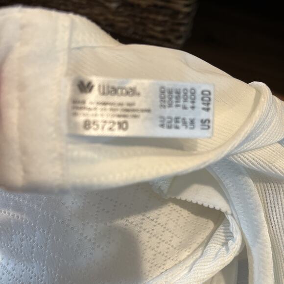 Wacoal Minimizer Bra 44DD Sheer Lace Underwire White 3 Hooks Style #857210 NWT - Picture 7 of 8